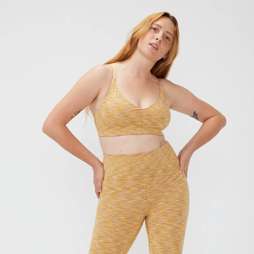 Outdoor Voices Flow FreeForm Coord Set in Sunset Yellow - NWT Size Small